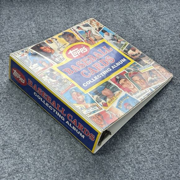 Big Vintage 1970s Baseball Card Topps Chewing Gum Collector Binder MLB Hard Covr - Picture 2 of 9